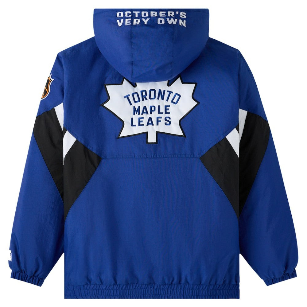 Toronto Maple Leafs OVO x Starter Half-Zip Hooded Jacket Blue