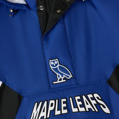 Toronto Maple Leafs OVO x Starter Half-Zip Hooded Jacket Blue