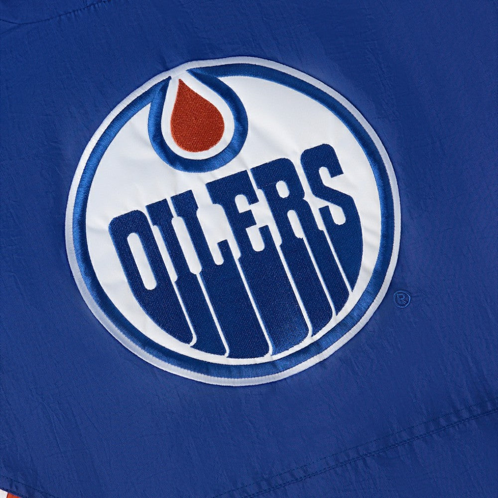 Edmonton Oilers OVO x Starter Half-Zip Hooded Jacket Royal