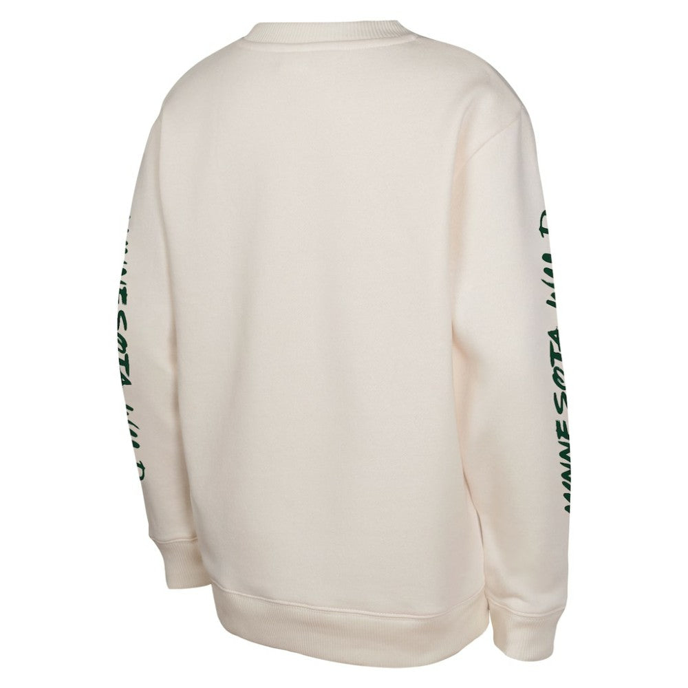 Minnesota Wild Youth Star Power Pullover Sweatshirt Cream