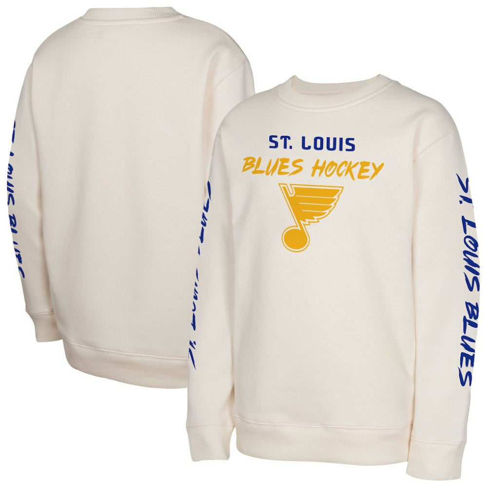 St. Louis Blues Youth Star Power Pullover Sweatshirt Cream