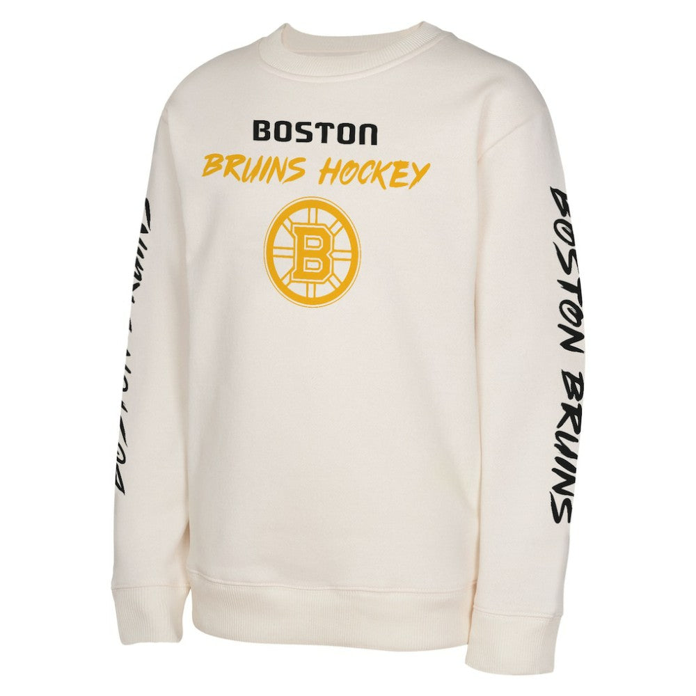 Boston Bruins Youth Star Power Pullover Sweatshirt Cream