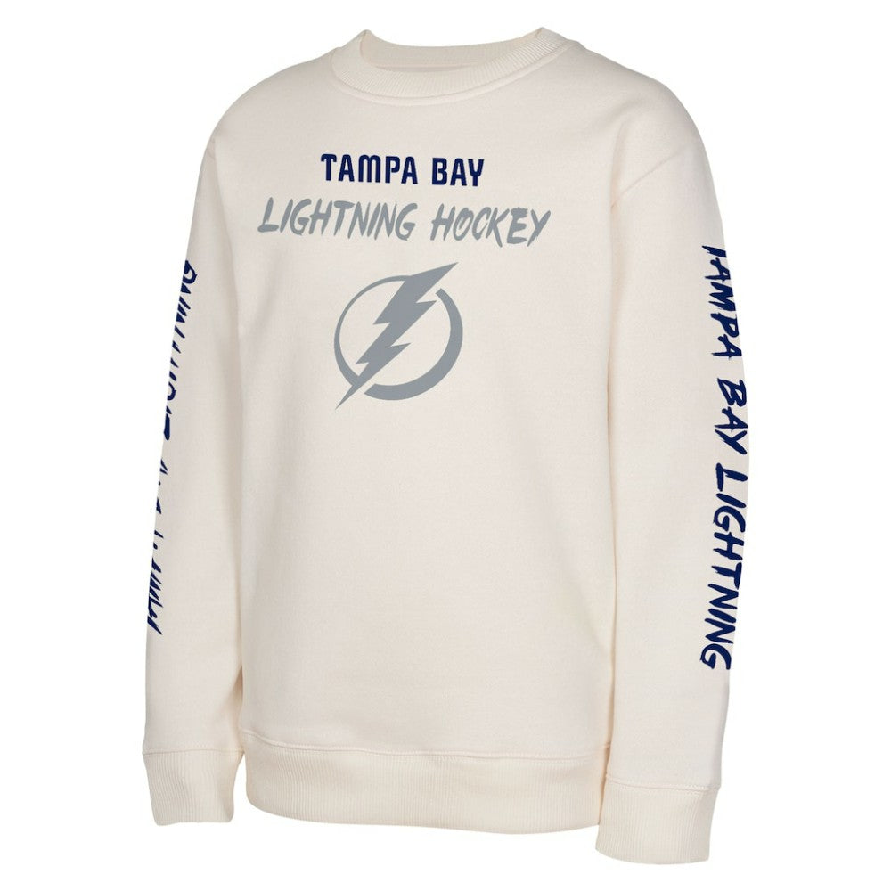 Tampa Bay Lightning Youth Star Power Pullover Sweatshirt Cream