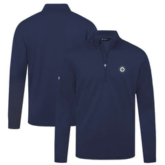 Winnipeg Jets Levelwear Heron Insignia Core Quarter-Zip Jacket Navy
