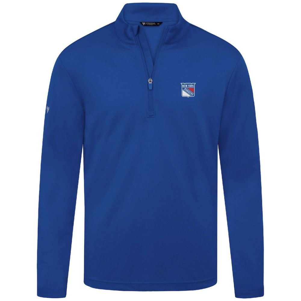 New York Rangers Levelwear Heron Insignia Core Quarter-Zip Jacket Blue