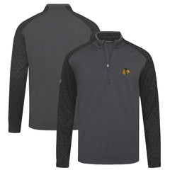 Chicago Blackhawks Levelwear Aztec Insignia Core Quarter-Zip Pullover Top Charcoal