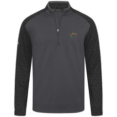 Minnesota Wild Levelwear Aztec Insignia Core Quarter-Zip Pullover Top Charcoal