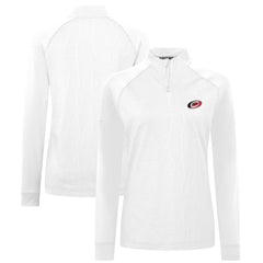 Carolina Hurricanes Levelwear Women's Amethyst Insignia Core Quarter-Zip Jacket White