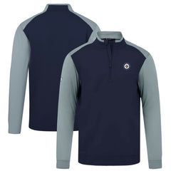 Winnipeg Jets Levelwear Bayou Insignia Core Quarter-Zip Pullover Top Navy