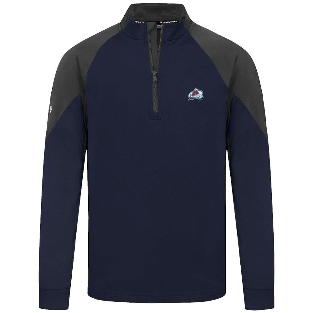 Colorado Avalanche Levelwear Cadet Insignia Core Quarter-Zip Pullover Top Navy