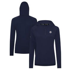 Winnipeg Jets Levelwear Women's Raven Insignia Core Quarter-Zip Jacket Navy