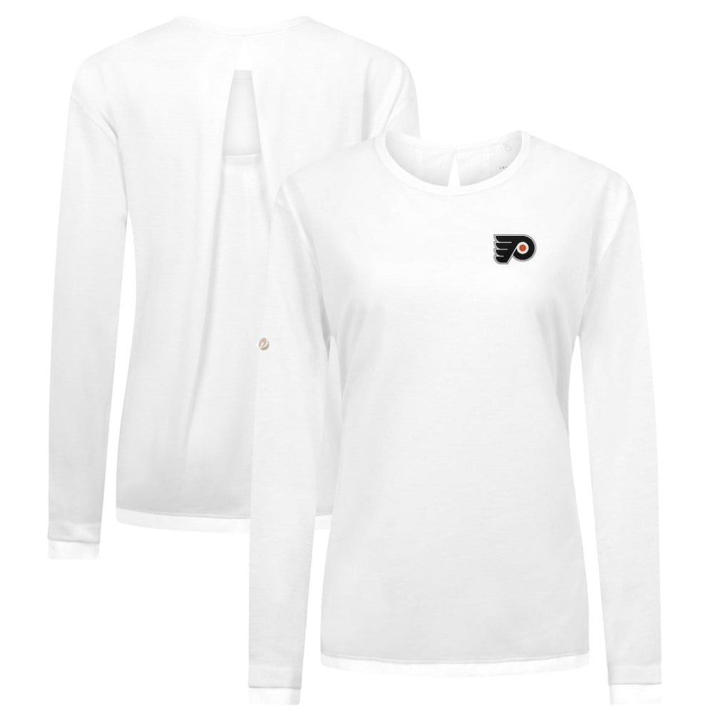 Philadelphia Flyers Levelwear Women's Sequoia Primary Logo Long Sleeve T-Shirt White