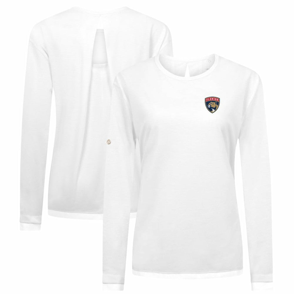 Florida Panthers Levelwear Women's Sequoia Primary Logo Long Sleeve T-Shirt White