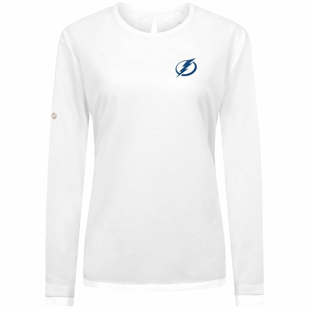 Tampa Bay Lightning Levelwear Women's Sequoia Primary Logo Long Sleeve T-Shirt White