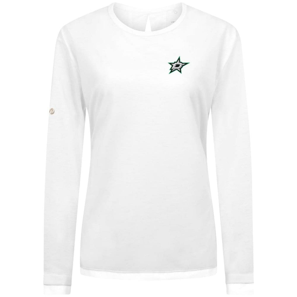 Dallas Stars Levelwear Women's Sequoia Primary Logo Long Sleeve T-Shirt White