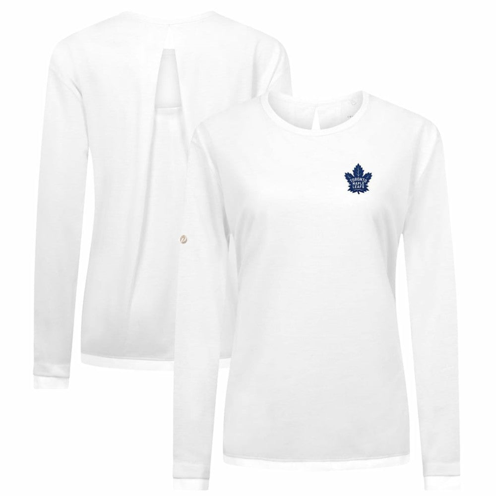 Toronto Maple Leafs Levelwear Women's Sequoia Primary Logo Long Sleeve T-Shirt White