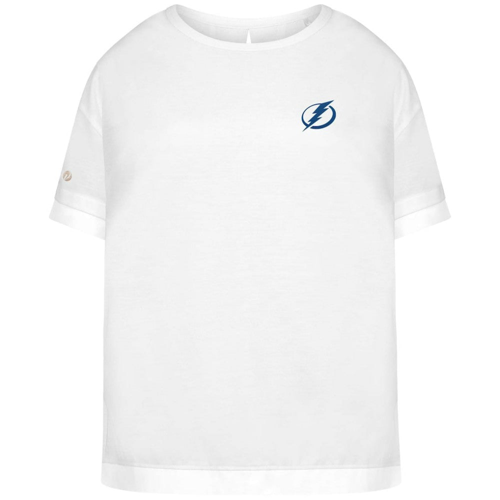 Tampa Bay Lightning Levelwear Women's Tulip Primary Logo T-Shirt White