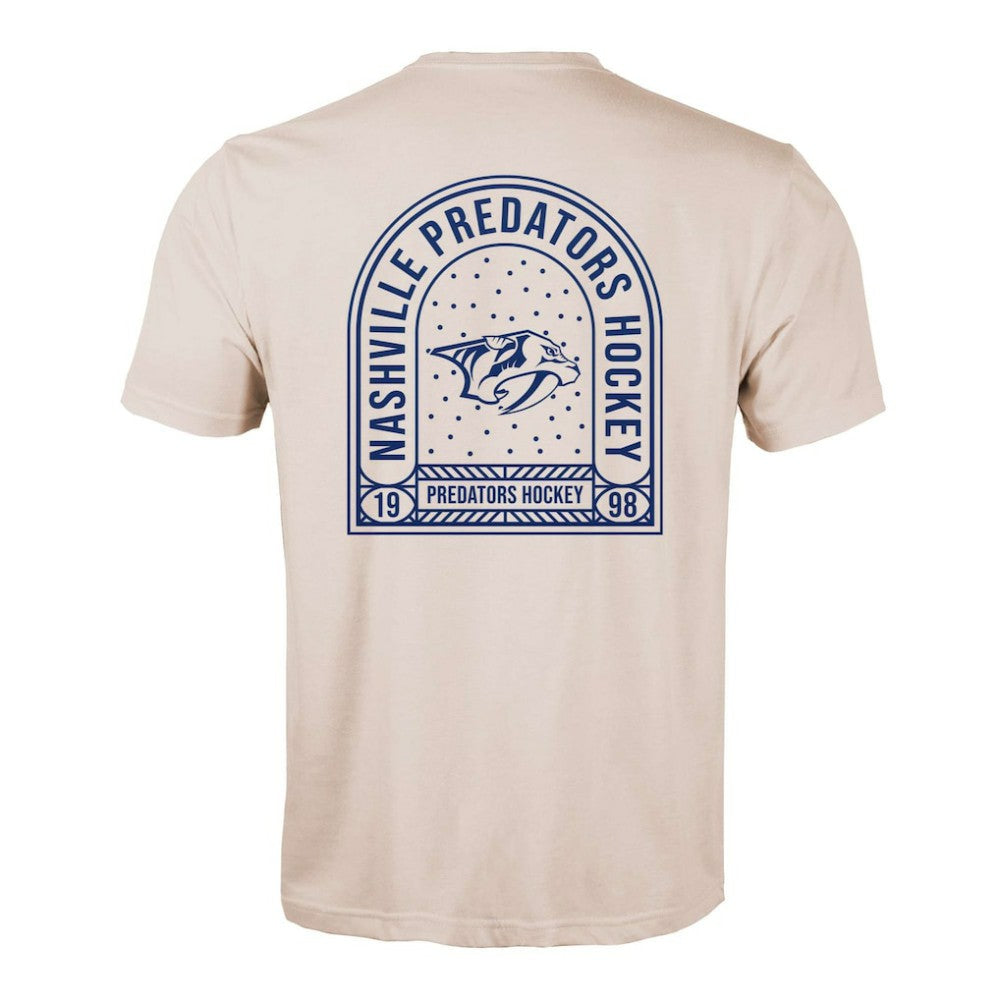Nashville Predators Levelwear Richmond Stained Glass T-Shirt Khaki