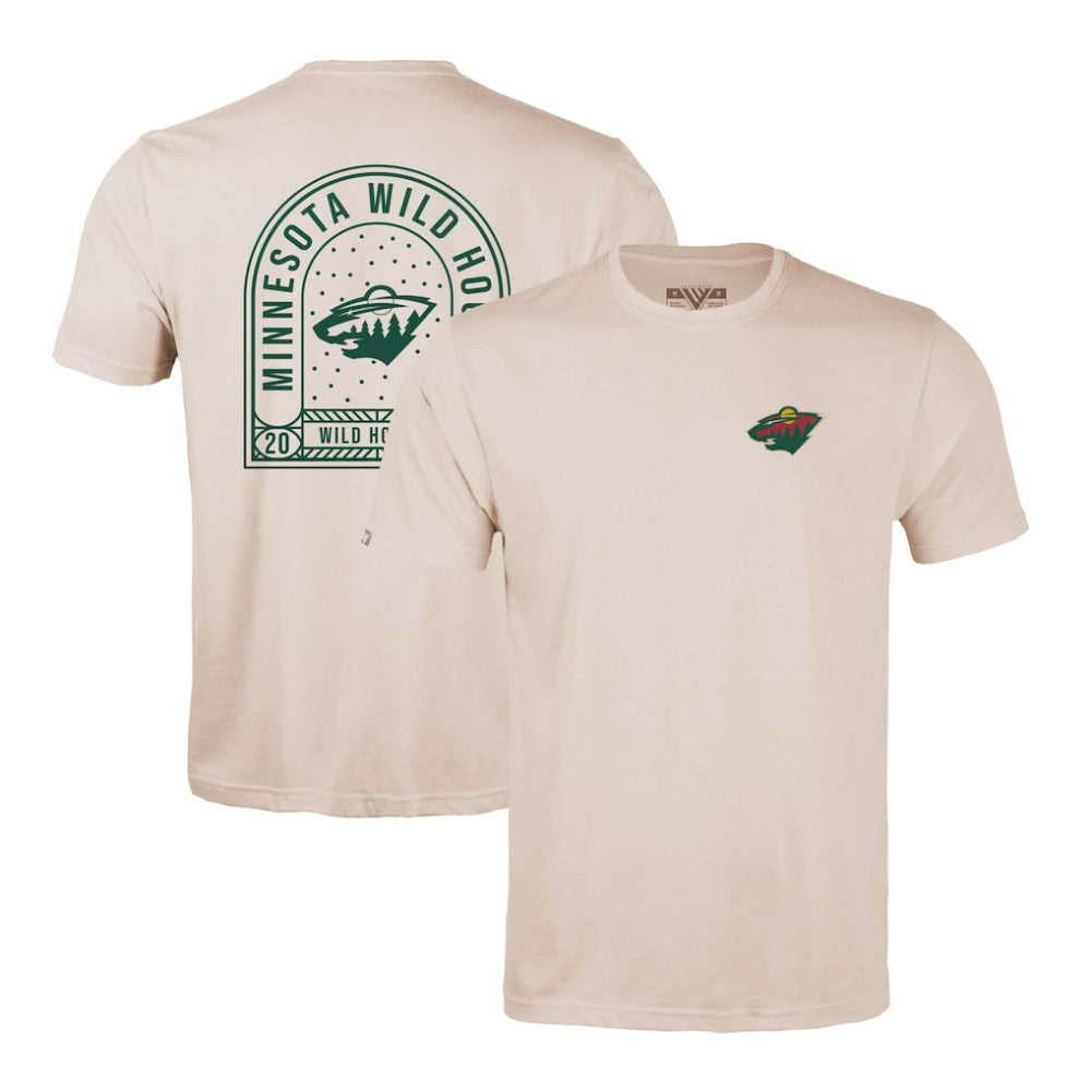 Minnesota Wild Levelwear Richmond Stained Glass T-Shirt Khaki