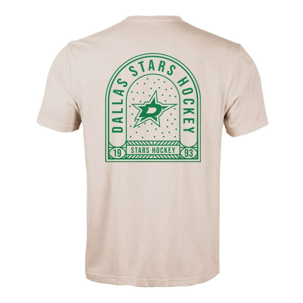 Dallas Stars Levelwear Richmond Stained Glass T-Shirt Khaki