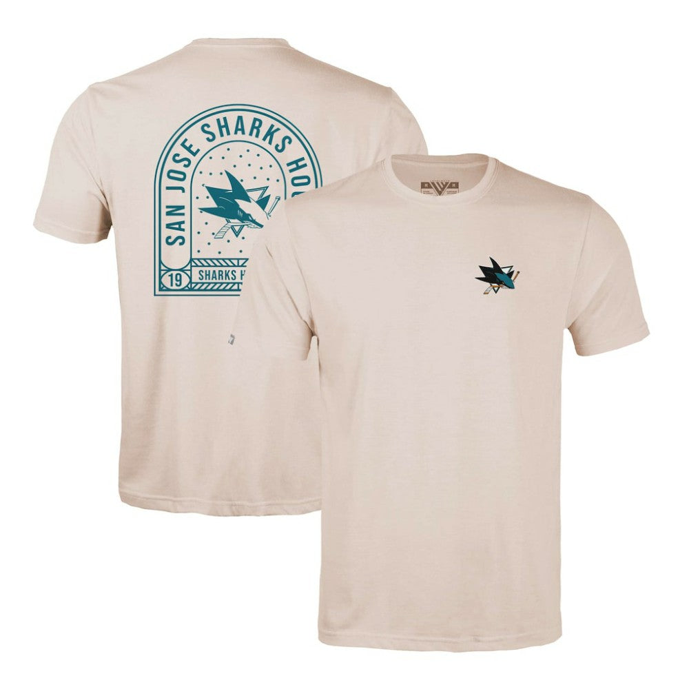 San Jose Sharks Levelwear Richmond Stained Glass T-Shirt Khaki
