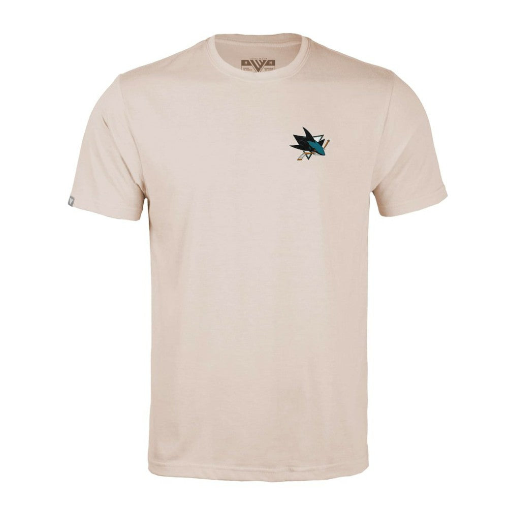 San Jose Sharks Levelwear Richmond Stained Glass T-Shirt Khaki