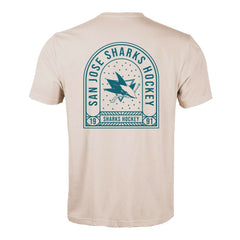 San Jose Sharks Levelwear Richmond Stained Glass T-Shirt Khaki