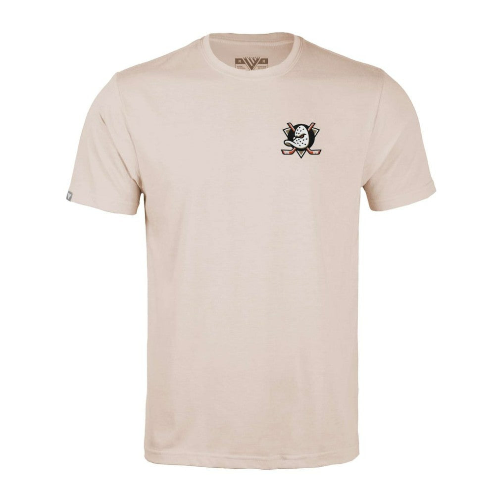 Anaheim Ducks Levelwear Richmond Stained Glass T-Shirt Khaki