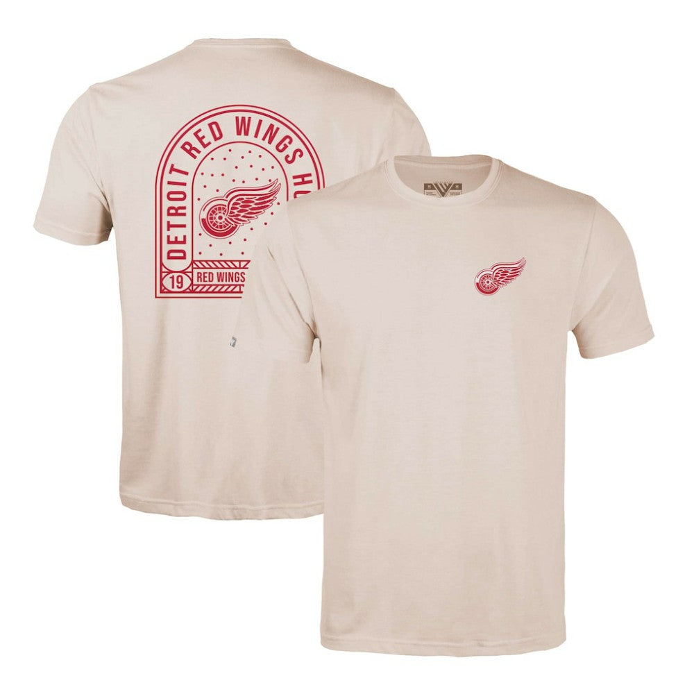 Detroit Red Wings Levelwear Richmond Stained Glass T-Shirt Khaki