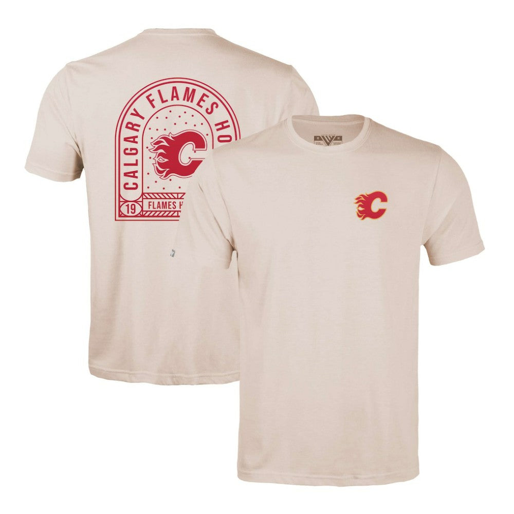 Calgary Flames Levelwear Richmond Stained Glass T-Shirt Khaki