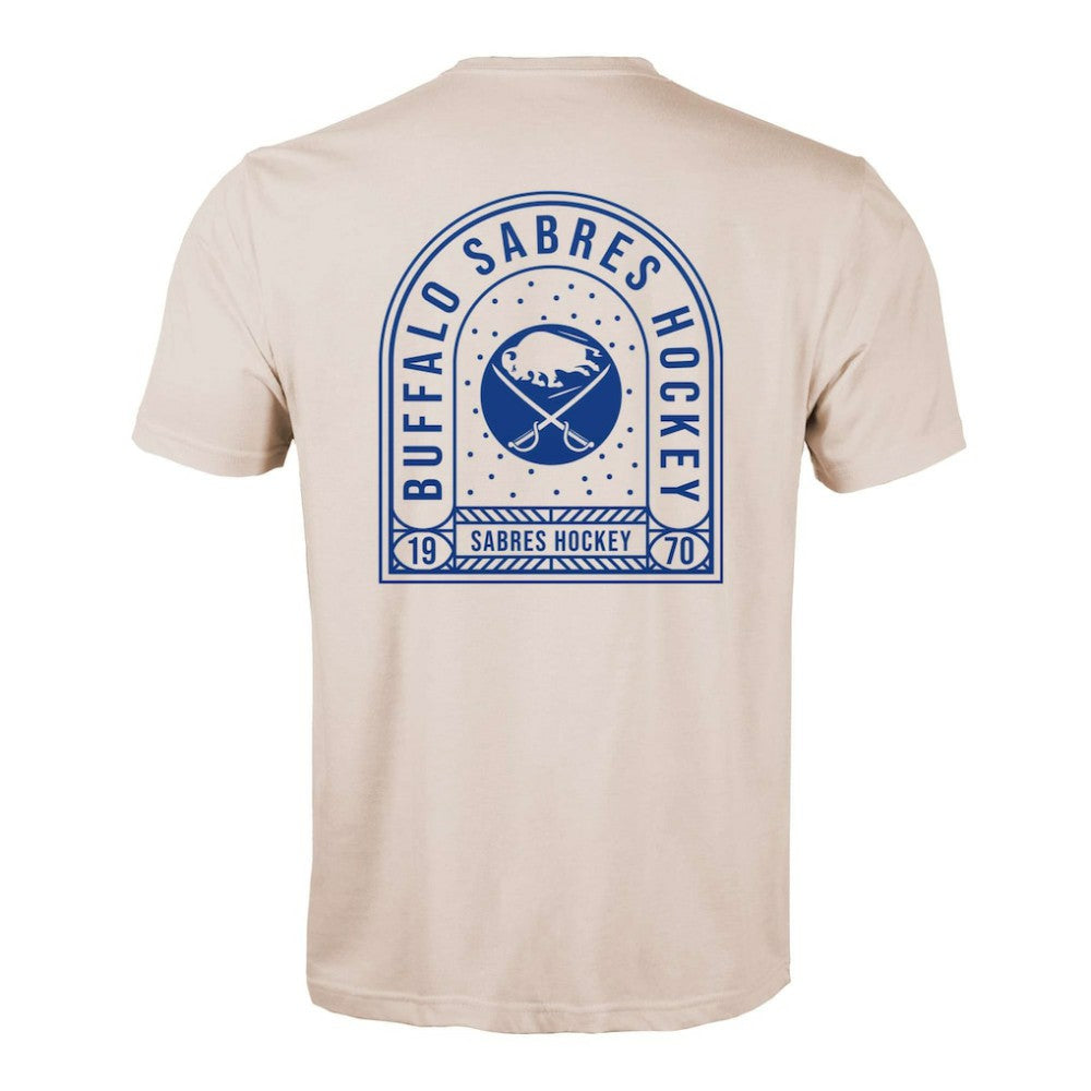 Buffalo Sabres Levelwear Richmond Stained Glass T-Shirt Khaki