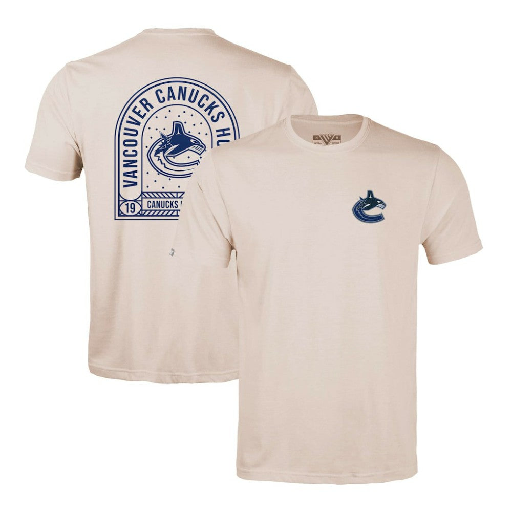 Vancouver Canucks Levelwear Richmond Stained Glass T-Shirt Khaki