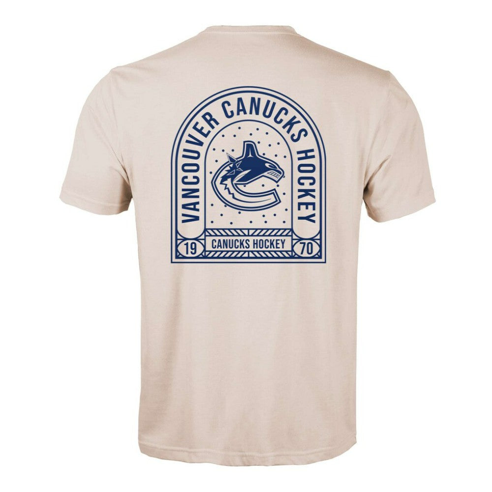 Vancouver Canucks Levelwear Richmond Stained Glass T-Shirt Khaki