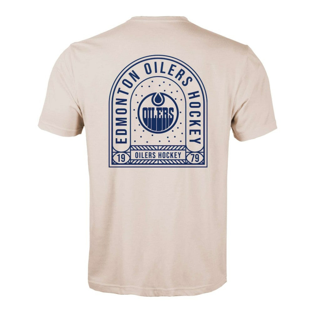 Edmonton Oilers Levelwear Richmond Stained Glass T-Shirt Khaki