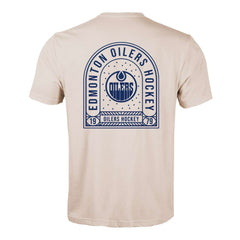 Edmonton Oilers Levelwear Richmond Stained Glass T-Shirt Khaki