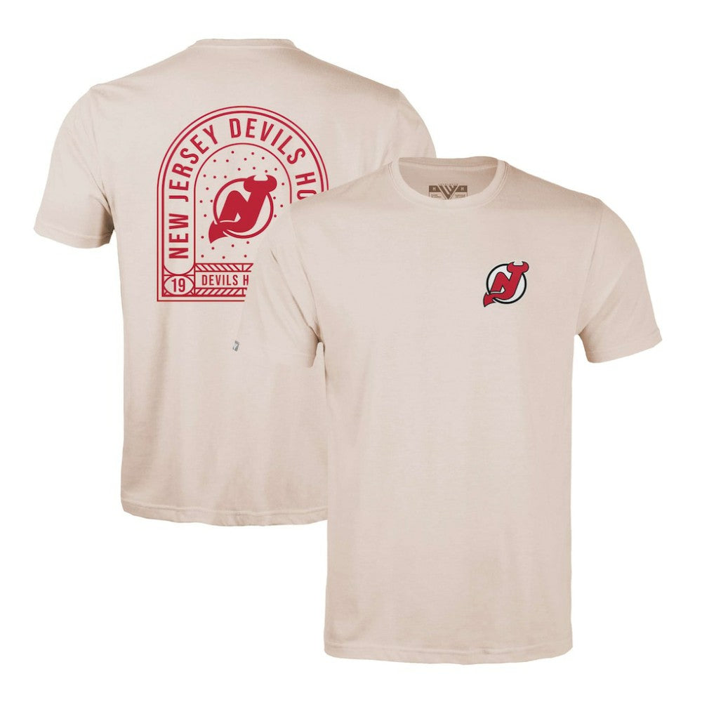 New Jersey Devils Levelwear Richmond Stained Glass T-Shirt Khaki