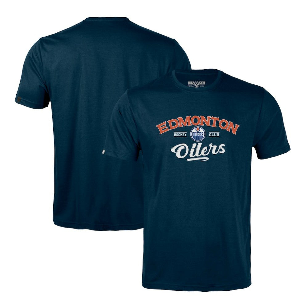 Edmonton Oilers Levelwear Richmond Ice Wall T-Shirt Navy