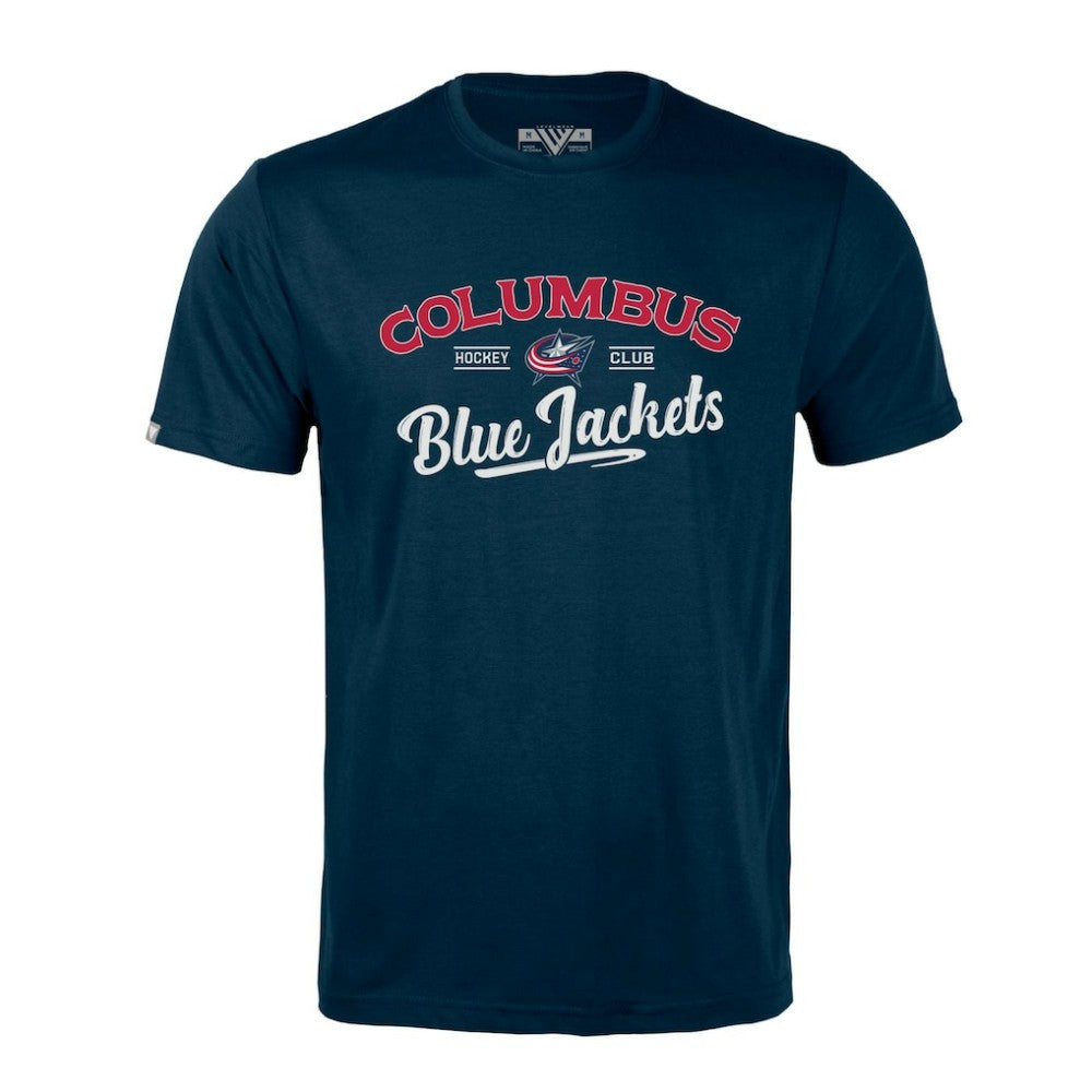 Columbus Blue Jackets Levelwear Richmond Ice Wall T-Shirt Navy