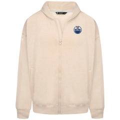 Edmonton Oilers Levelwear Uphill Stained Glass Full-Zip Hoodie Jacket Khaki