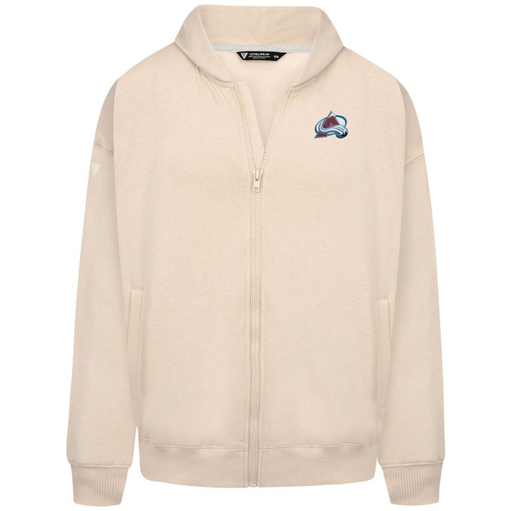 Colorado Avalanche Levelwear Uphill Stained Glass Full-Zip Hoodie Jacket Khaki