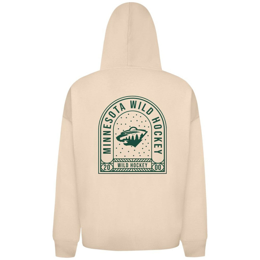 Minnesota Wild Levelwear Uphill Stained Glass Full-Zip Hoodie Jacket Khaki