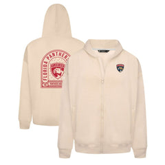 Florida Panthers Levelwear Uphill Stained Glass Full-Zip Hoodie Jacket Khaki