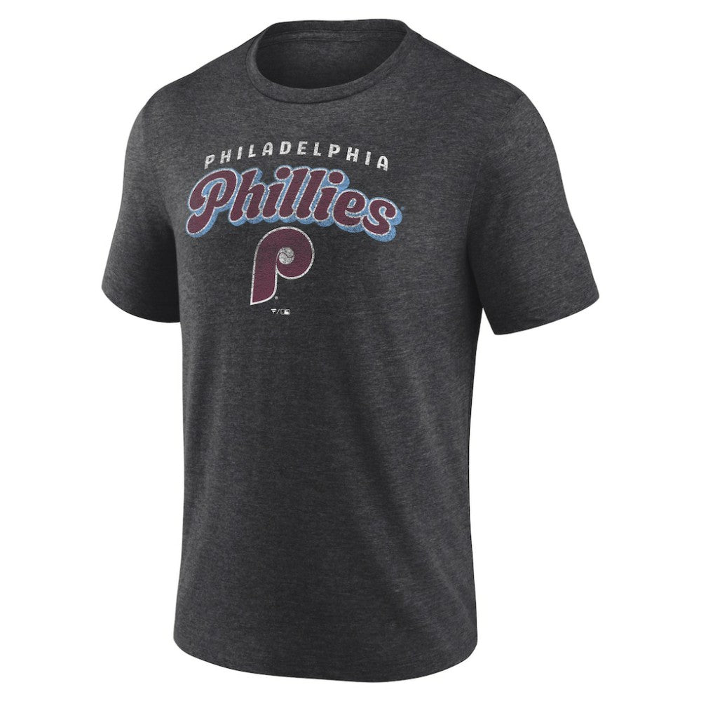 Philadelphia Phillies Wonderment Tri-Blend T-Shirt - Charcoal