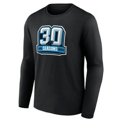 Carolina Panthers 30th Anniversary Long Sleeve T-Shirt - Black outlet
