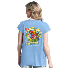 Dallas Cowboys Margaritaville Women's Gametime Is Paradise T-Shirt - Light Blue on sale