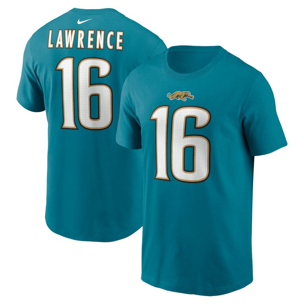 Trevor Lawrence Jacksonville Jaguars Throwback Name & Number T-Shirt - Teal | Nike on sale