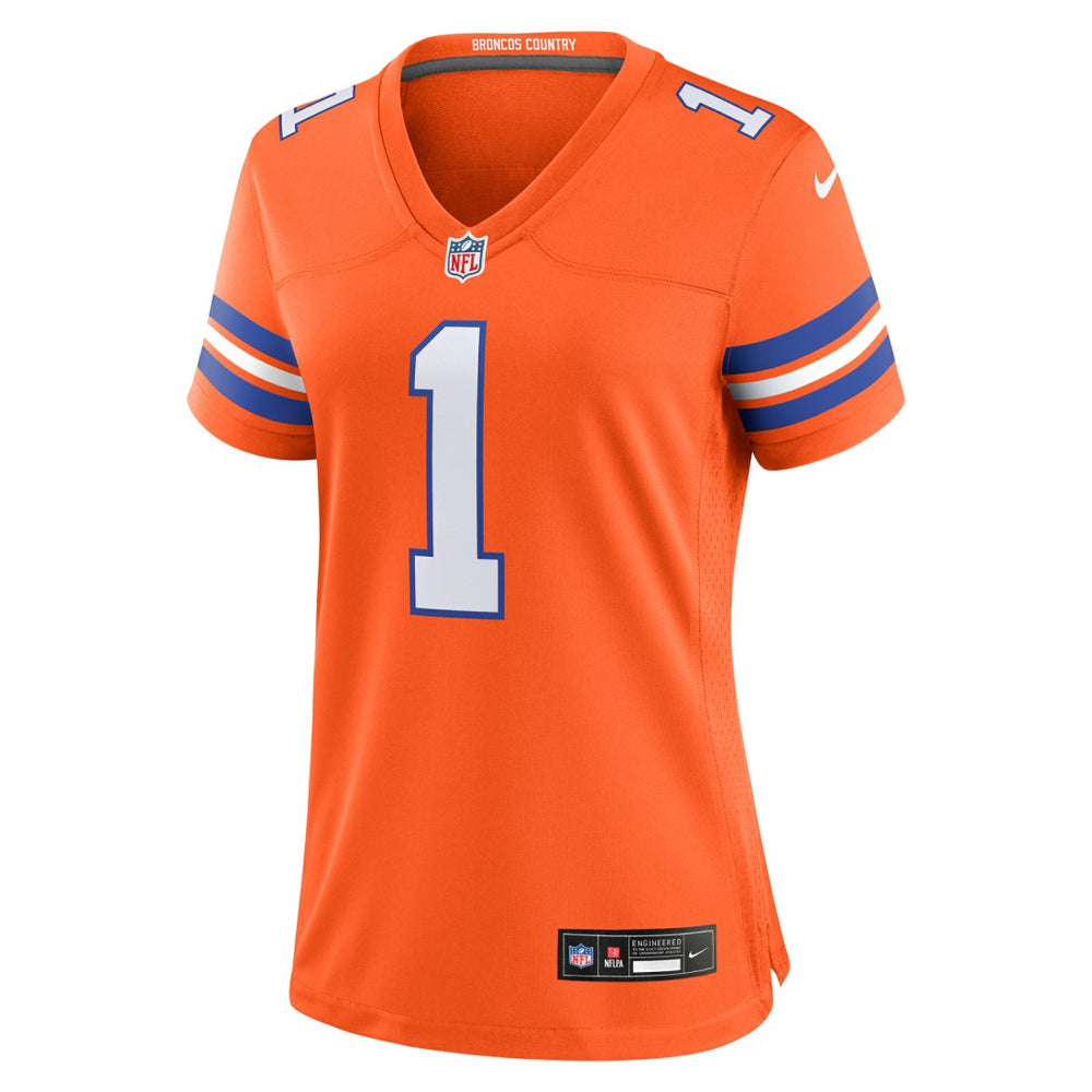 Jason Elam Denver Broncos Women's Mile High Collection 1977 Throwback Retired Player Game Jersey - Orange | Nike online