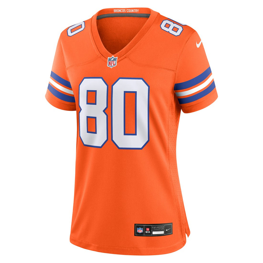 Rod Smith Denver Broncos Women's Mile High Collection 1977 Throwback Retired Player Game Jersey - Orange | Nike on sale