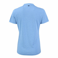 Kansas City Royals Cutter & Buck Women's Forge Stretch Blade DryTec V-Neck Polo - Heather Light Blue