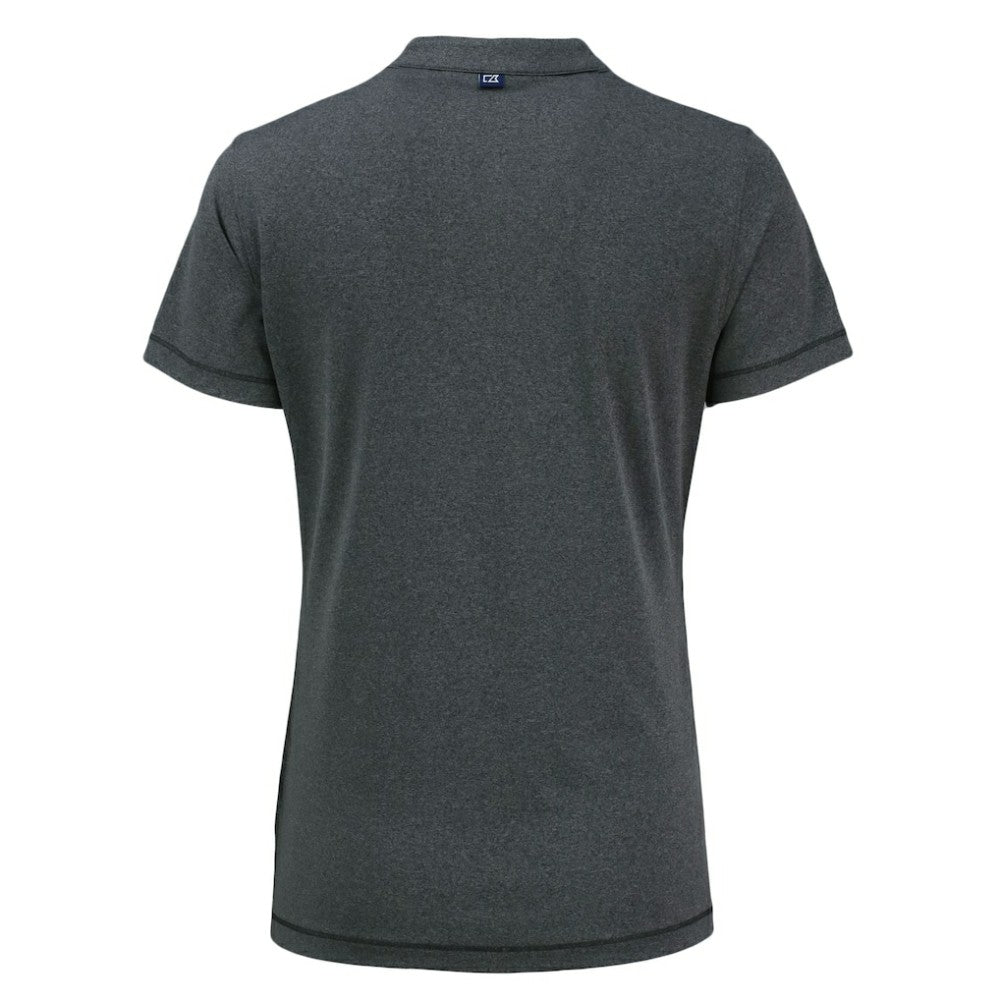 Pittsburgh Pirates Cutter & Buck Women's Forge Stretch Blade DryTec V-Neck Polo - Heather Black